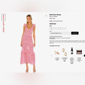 MISA Los Angeles Pink Floral Dress